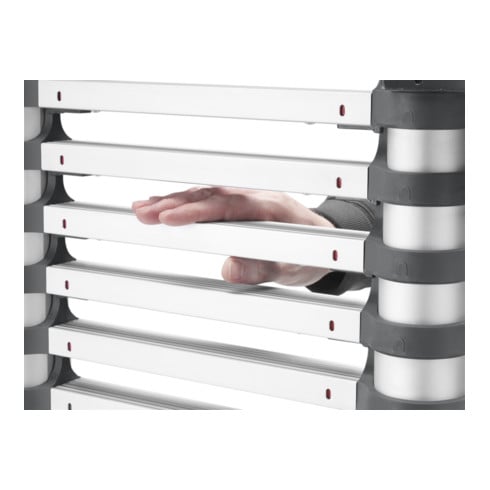 Hailo FlexLine, échelle télescopique de sécurité en aluminium, 11nombre de barreaux