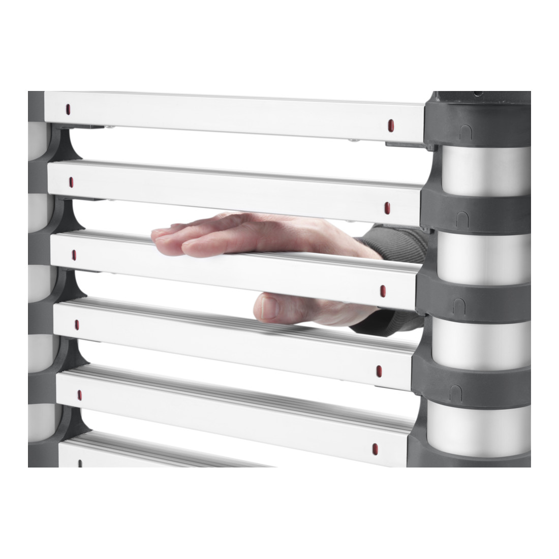 Hailo FlexLine, échelle télescopique de sécurité en aluminium, 9nombre de barreaux