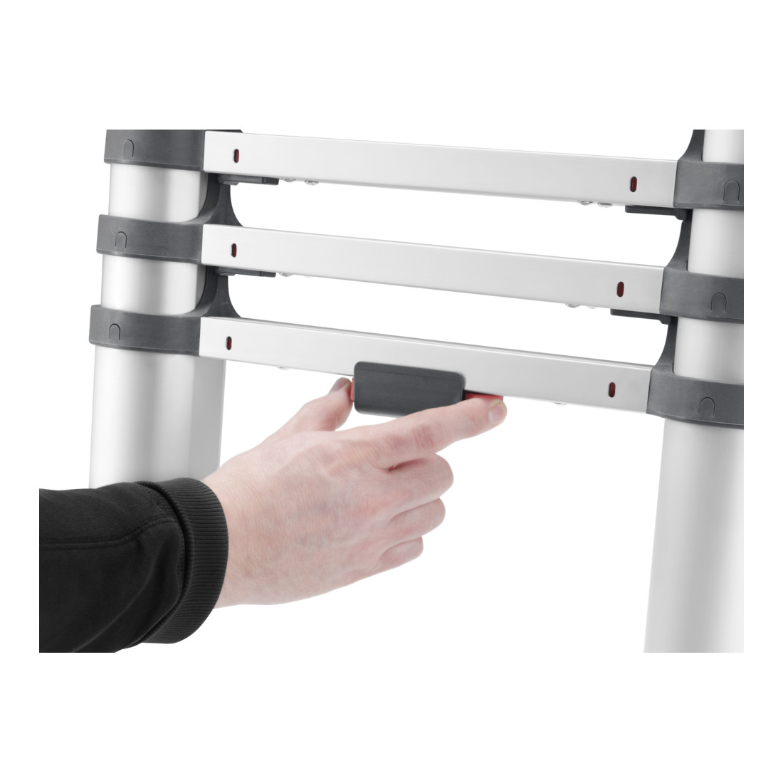 Hailo FlexLine T80, Alu-Sicherheits-Teleskopleiter, 11 Sprossen