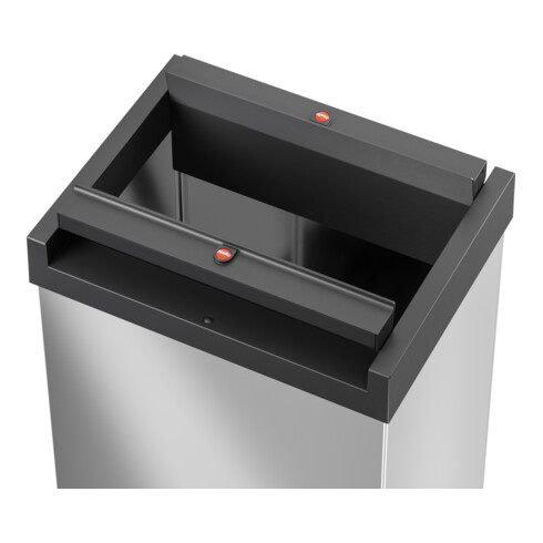 Hailo Big-Box Swing XL, Großraum-Müllbox, 52 ltr, Edelstahl