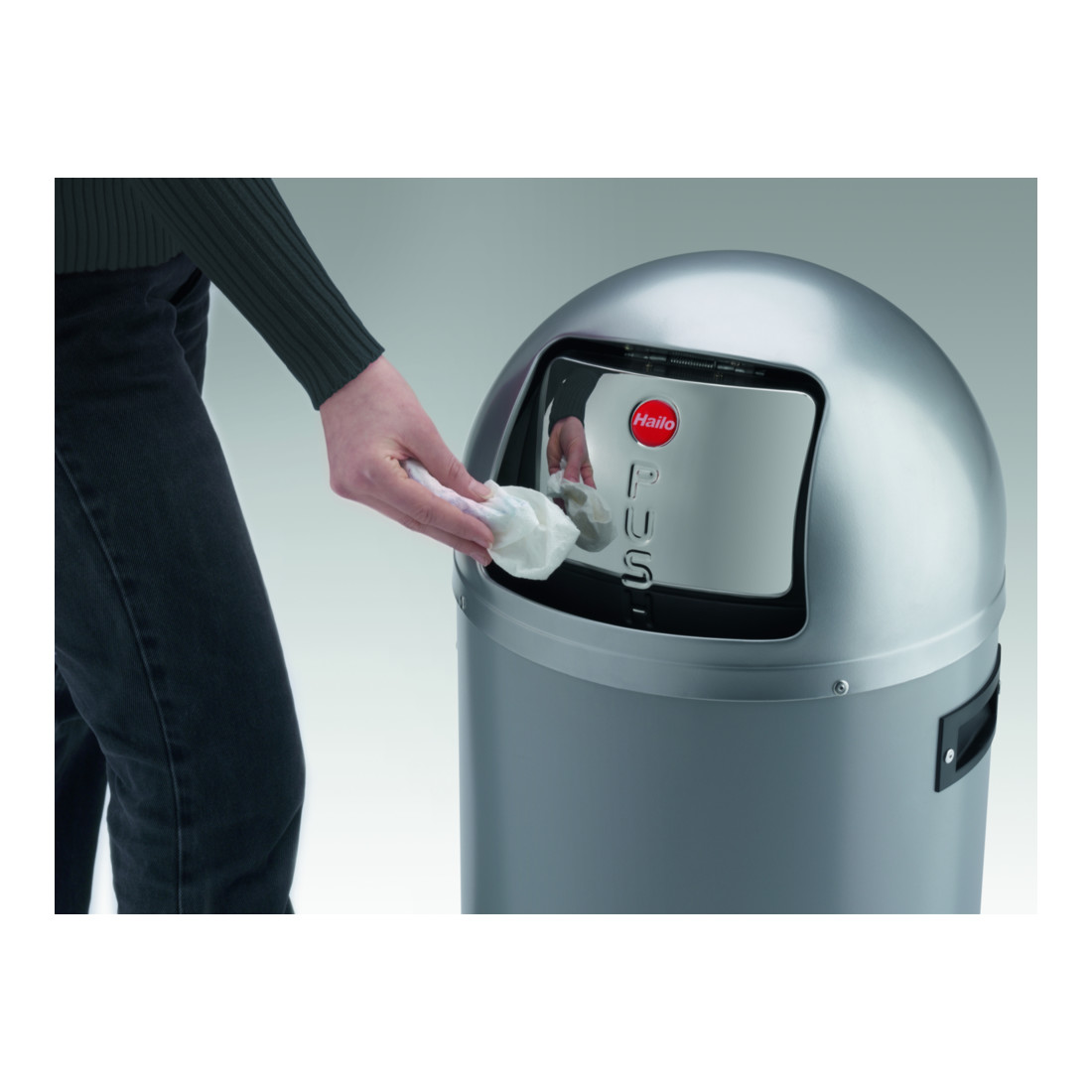 Hailo Großraum-Abfallbox Kick Maxx 50 schwarz