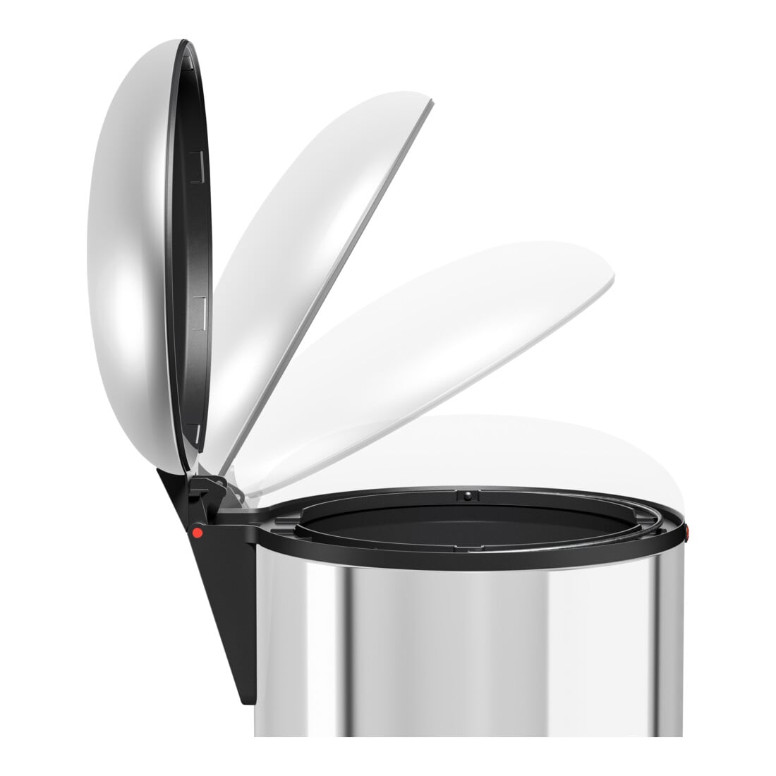 Hailo Harmony L, poubelle à pédale design, 20 litres, inox