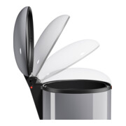 Hailo Harmony M, Design-Tret-Mülleimer, 12 ltr, Silber-5