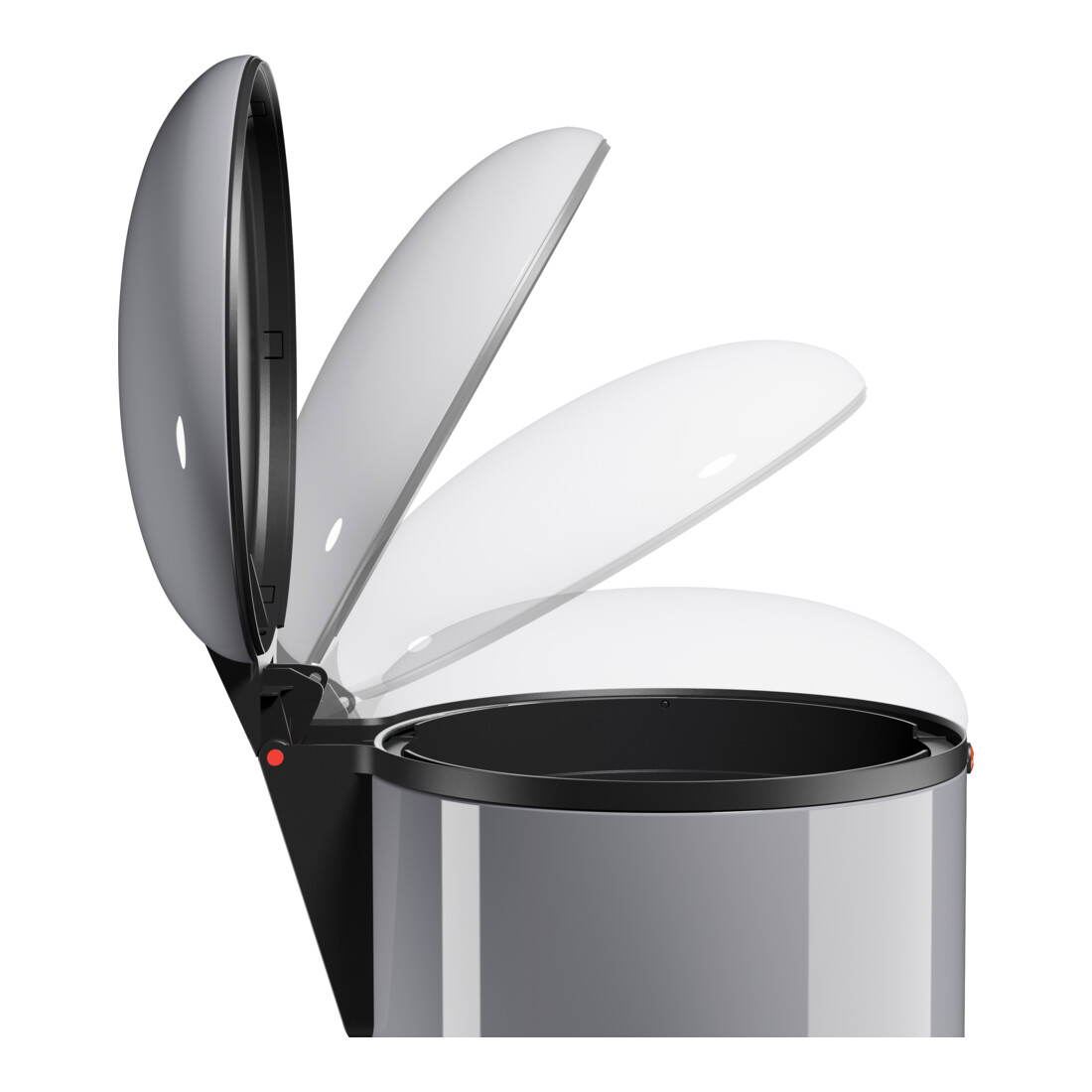 Hailo Harmony M, Design-Tret-Mülleimer, 12 ltr, Silber