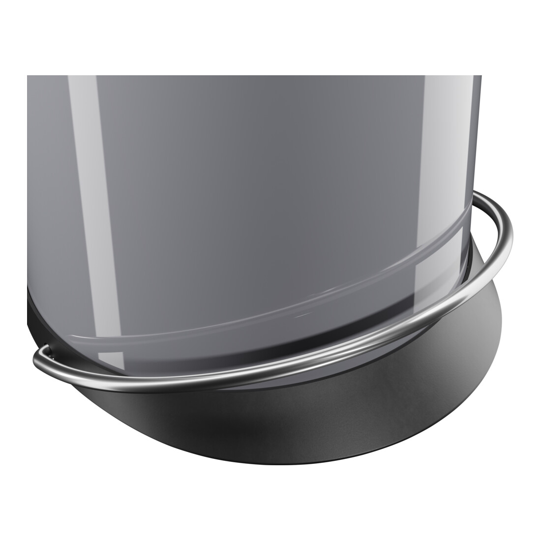 Hailo Harmony M, poubelle à pédale design, 12 ltr, argent