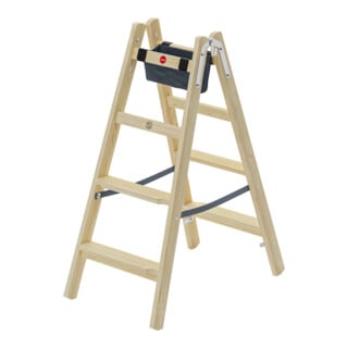 Hailo Holzleiter Master H80 2 x 4 Stufen ergonomisch