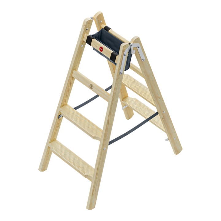 Hailo Holzleiter Master H80 2 x 4 Stufen ergonomisch