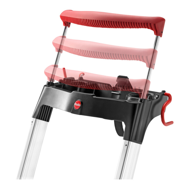 Hailo L100 TopLine, Alu-Sicherheits-Stehleiter, 3 Stufen