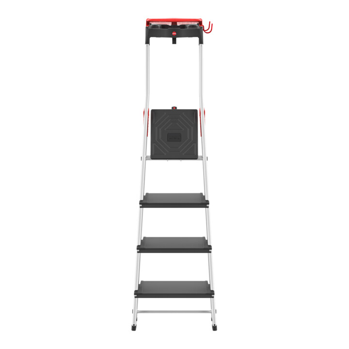 Hailo L100 TopLine, Alu-Sicherheits-Stehleiter, 4 Stufen