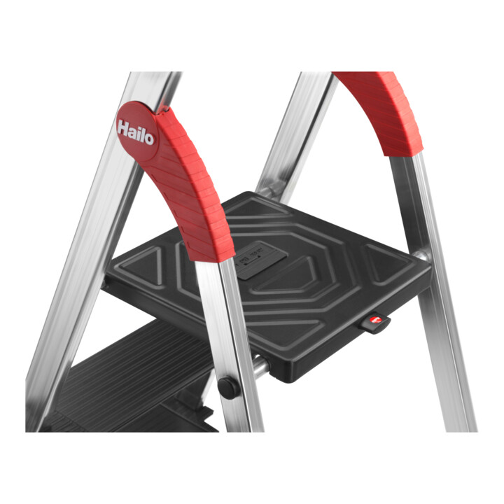 Hailo L100 TopLine, Alu-Sicherheits-Stehleiter, 4 Stufen