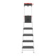 Hailo L100 TopLine, Alu-Sicherheits-Stehleiter, 5 Stufen