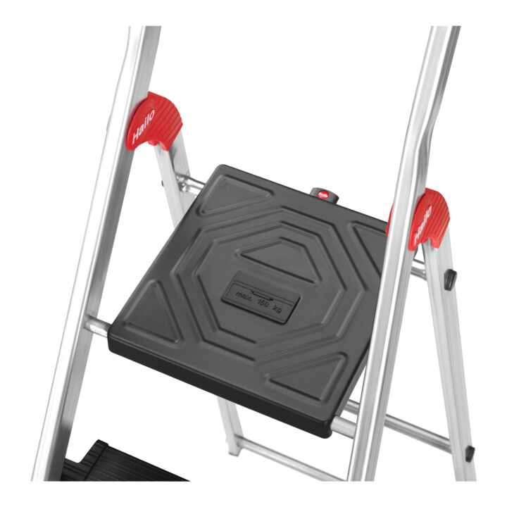 Hailo L100 TopLine, escabeau de sécurité en aluminium, 4 marches