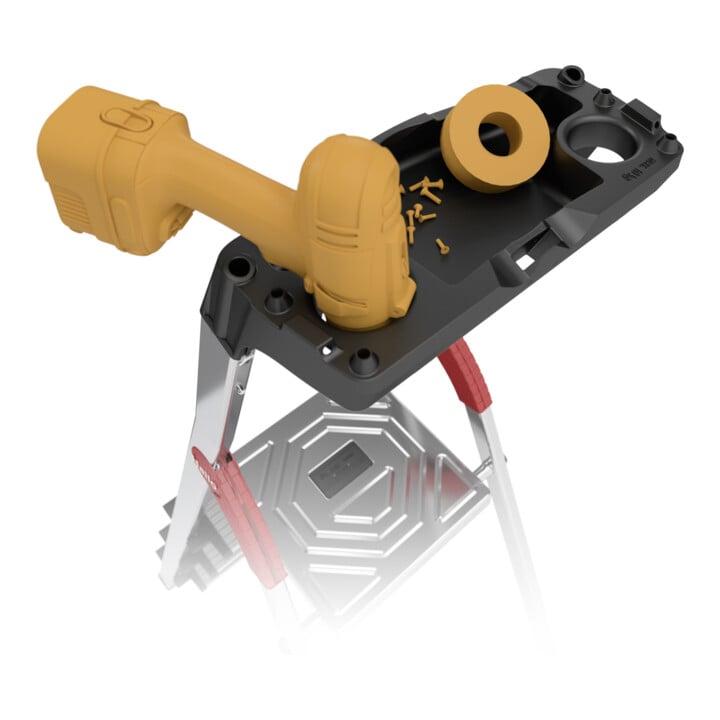 Hailo L60 StandardLine, Alu-Sicherheits-Stehleiter, 3 Stufen