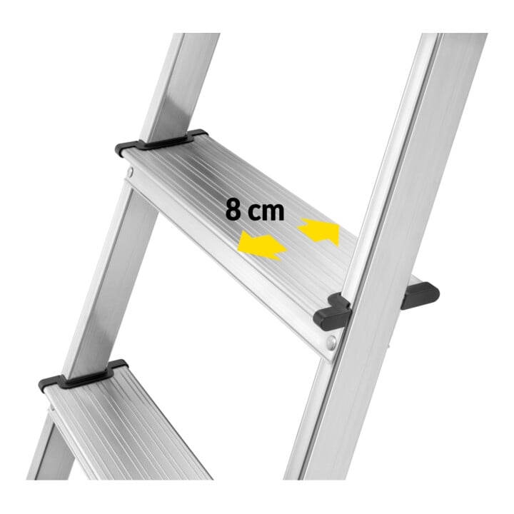 Hailo L60 StandardLine, Alu-Sicherheits-Stehleiter, 3 Stufen