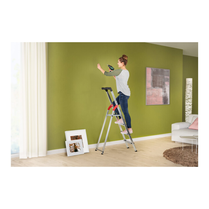 Hailo L60 StandardLine, escabeau de sécurité en aluminium, 6 marches