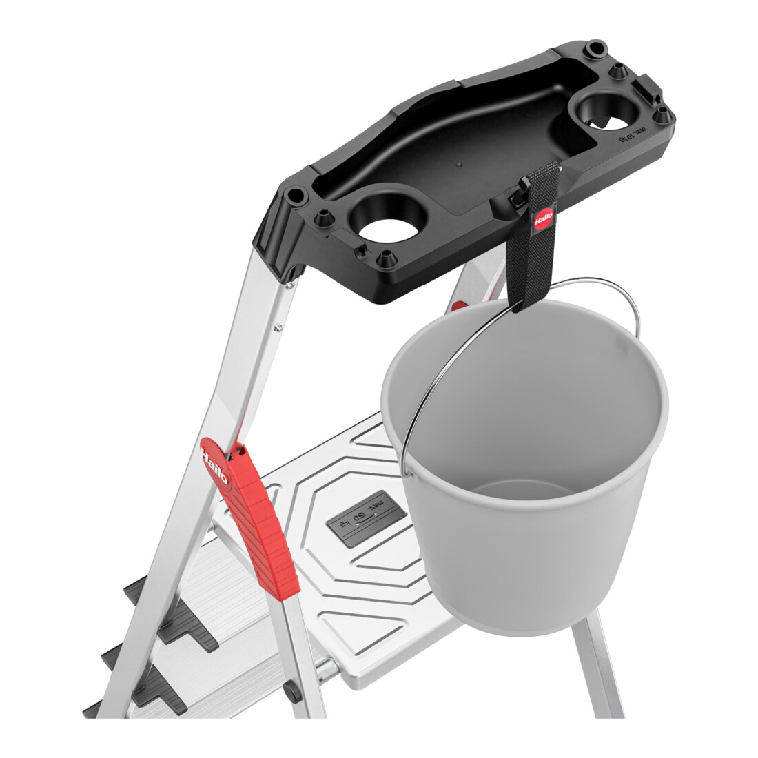 Hailo Alu-Sicherheits-Stehleiter L80 ComfortLine