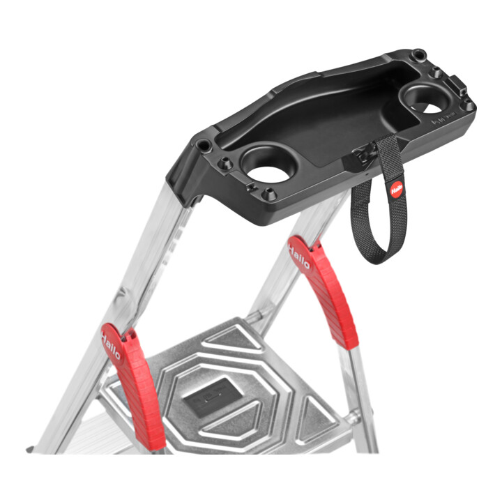 Hailo L80 ComfortLine, escabeau de sécurité en aluminium, 3 marches