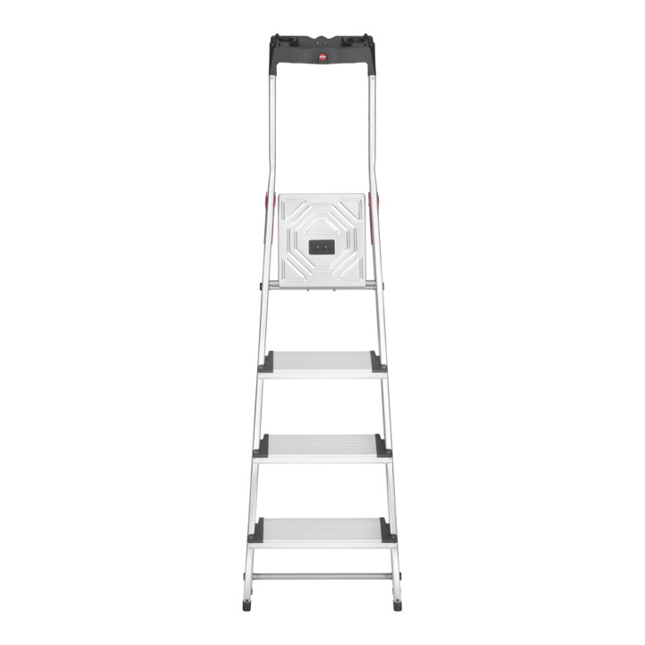 Hailo L80 ComfortLine, escabeau de sécurité en aluminium, 4 marches