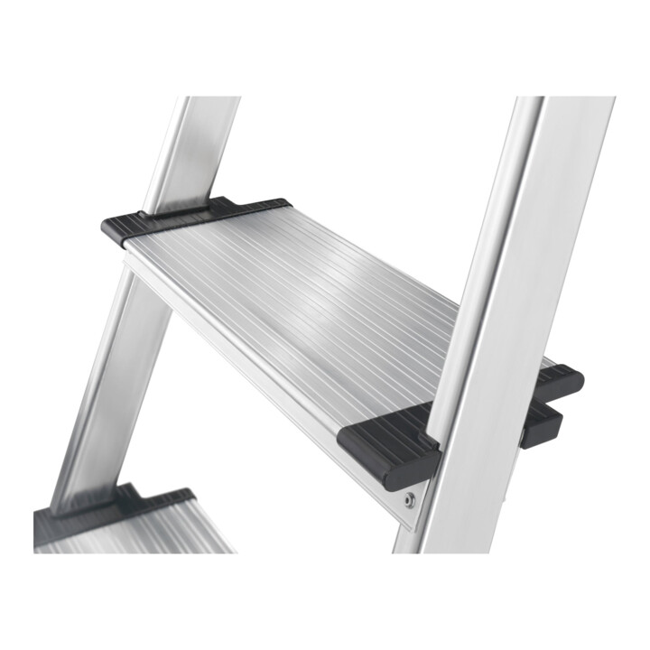 Hailo L80 ComfortLine, escabeau de sécurité en aluminium, 4 marches