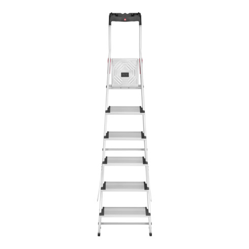 Hailo L80 ComfortLine, escabeau de sécurité en aluminium, 6 marches