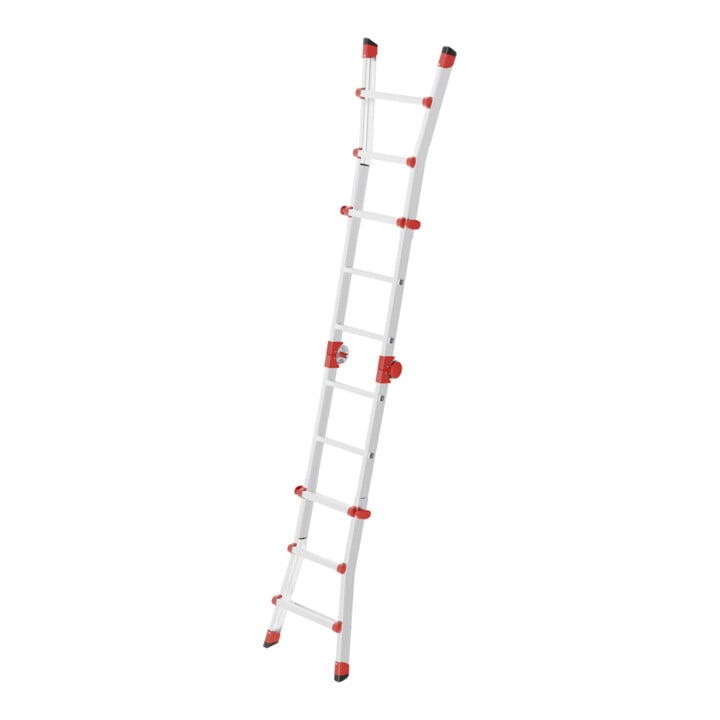 Hailo M80, Aluminium-Multifunktionsleiter, 4x3 Sprossen