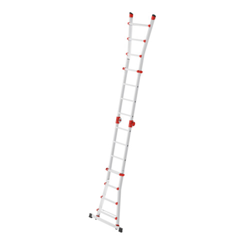 Hailo M80, Aluminium-Multifunktionsleiter, 4x4 Sprossen