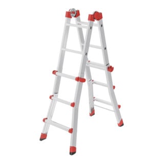 Hailo M80, échelle multifonctions en aluminium, 4x3 barreaux