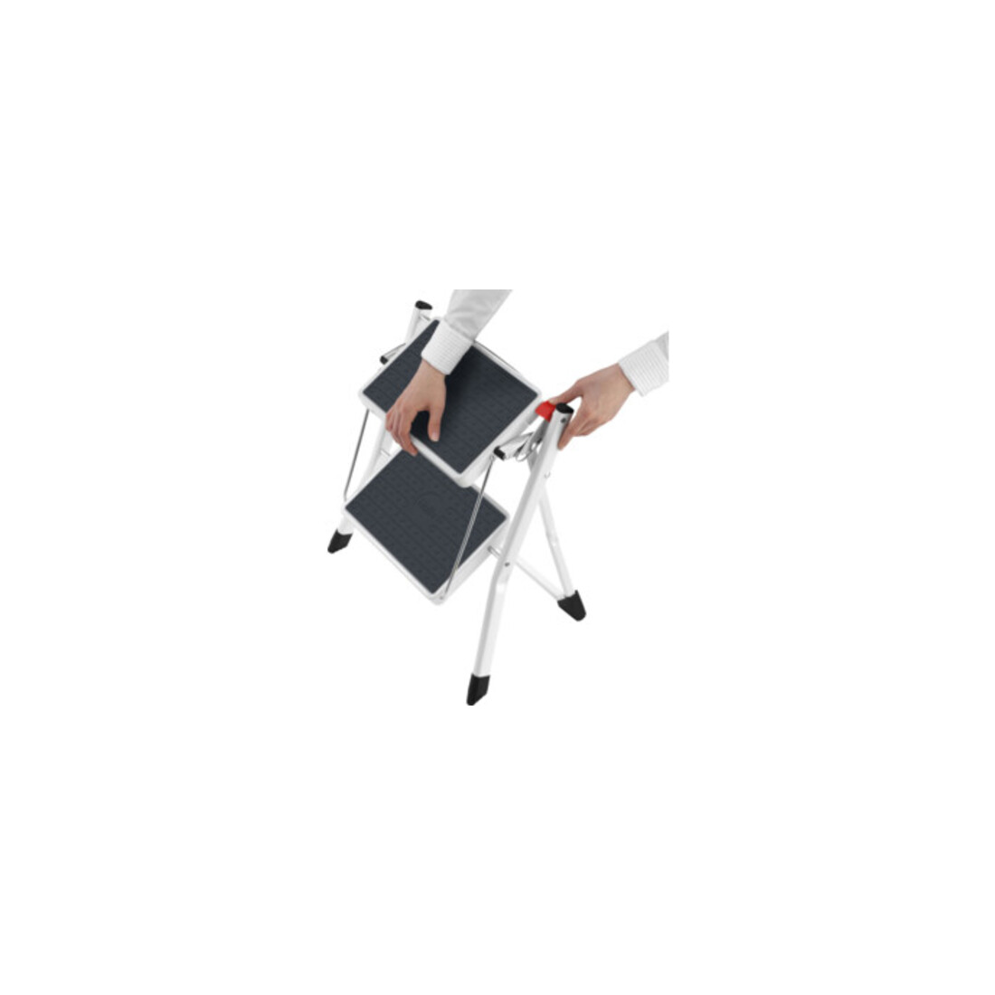 Hailo Mini StandardLine, Stahl-Trittleiter, 2 Stufen