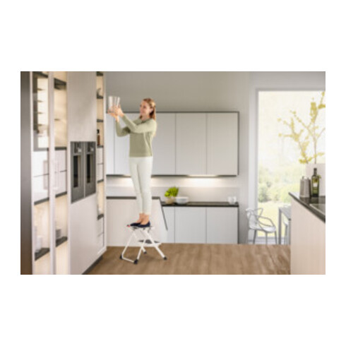 Hailo Mini StandardLine, Stahl-Trittleiter, 2 Stufen