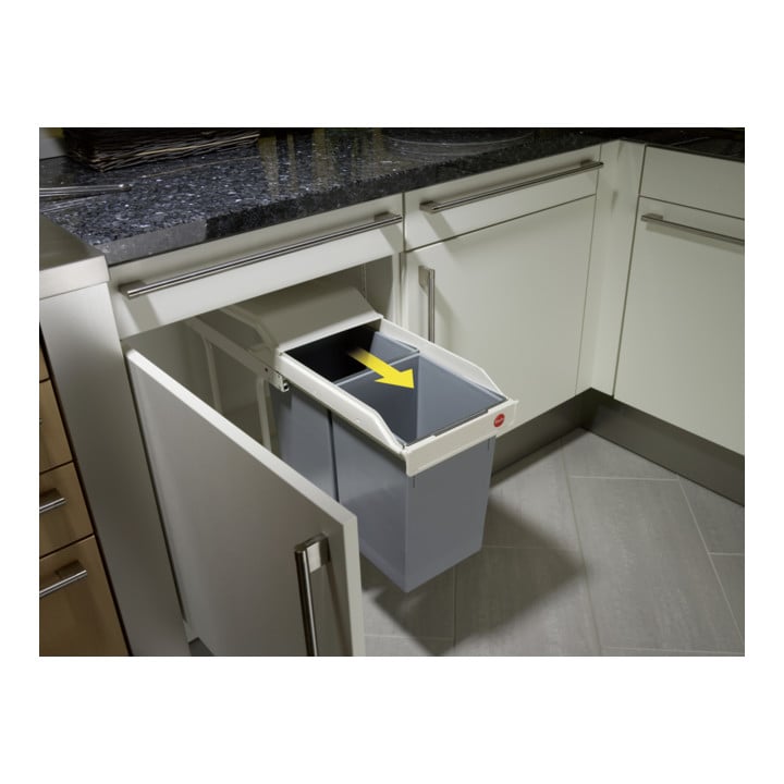 Hailo Multi-Box duo L, Einbau-Mülleimer, 2x14 ltr