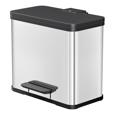 Hailo Öko duo Plus L, Tret-Mülltrenner, 17 + 9 ltr, Edelstahl