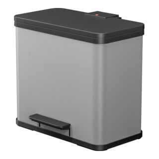 Hailo Öko duo Plus L, Tret-Mülltrenner, 17 + 9 ltr, Grau