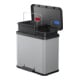 Hailo duo Plus L, Tret-Mülltrenner, 17 + 9 ltr, Grau