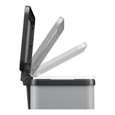 Hailo Öko duo Plus L, Tret-Mülltrenner, 17 + 9 ltr, Grau