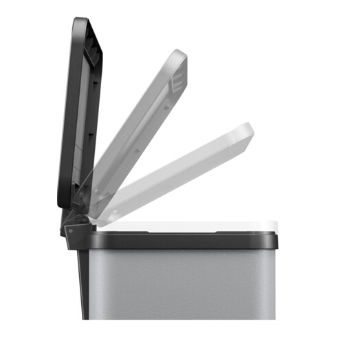 Hailo Öko duo Plus L, Tret-Mülltrenner, 17 + 9 ltr, Grau