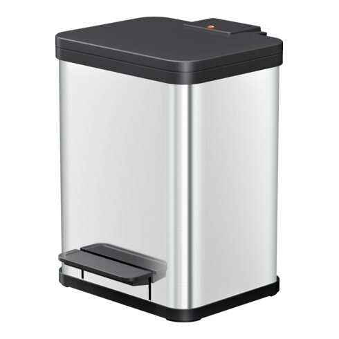 Hailo Öko duo Plus M, Tret-Mülltrenner, 2x9 ltr, Edelstahl