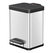 Hailo Öko duo Plus M, Tret-Mülltrenner, 2x9 ltr, Edelstahl