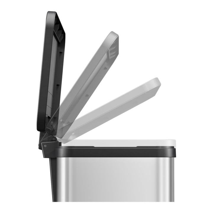 Hailo duo Plus M, Tret-Mülltrenner, 2x9 ltr, Edelstahl