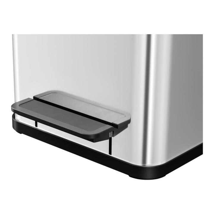 Hailo duo Plus M, Tret-Mülltrenner, 2x9 ltr, Edelstahl