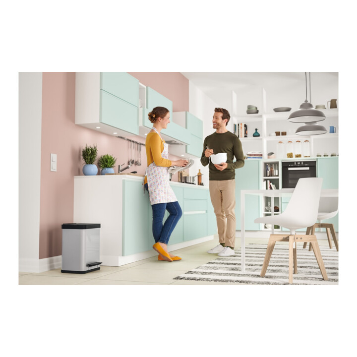 Hailo duo Plus M, Tret-Mülltrenner, 2x9 ltr, Schwarz
