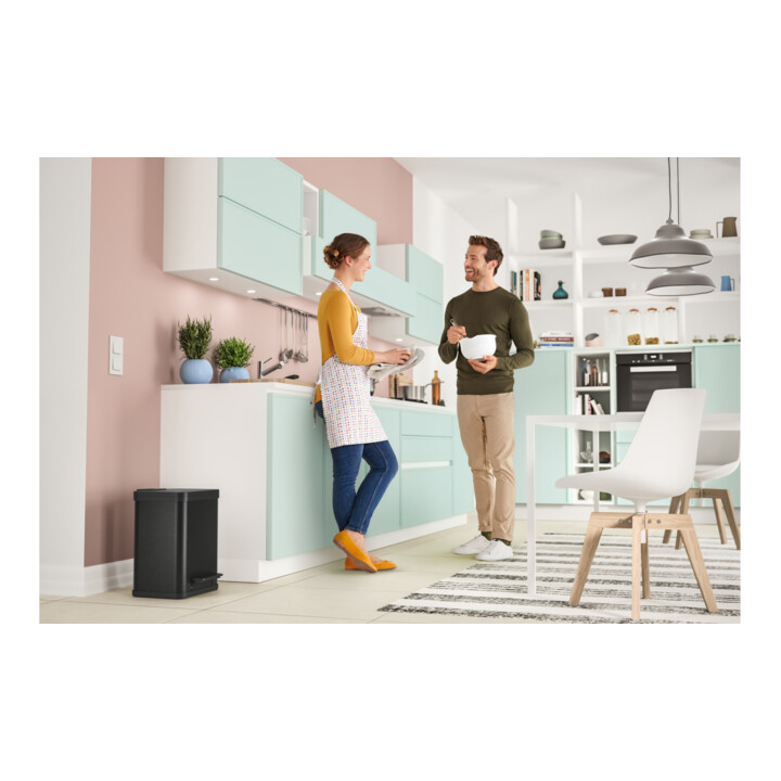 Hailo duo Plus M, Tret-Mülltrenner, 2x9 ltr, Schwarz