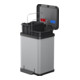 Hailo Öko duo Plus M, Tret-Mülltrenner, 2x9 ltr, Silber-2