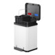 Hailo Öko duo Plus M, Tret-Mülltrenner, 2x9 ltr, Weiß