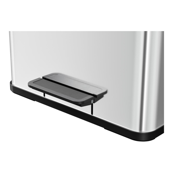 Hailo Öko trio Plus L, Tret-Mülltrenner, 3x9 ltr, Edelstahl