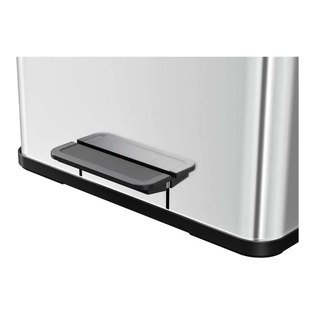 Hailo Öko trio Plus L, Tret-Mülltrenner, 3x9 ltr, Edelstahl