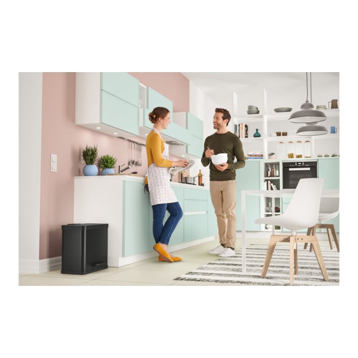 Hailo Öko trio Plus L, Tret-Mülltrenner, 3x9 ltr, Schwarz