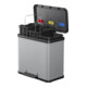 Hailo Öko trio Plus L, Tret-Mülltrenner, 3x9 ltr, Silber-5