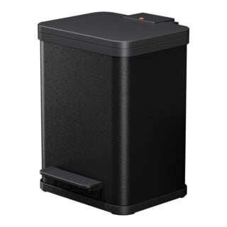 Hailo Öko Uno Plus M, Tret-Mülleimer, 17 Ltr, Schwarz