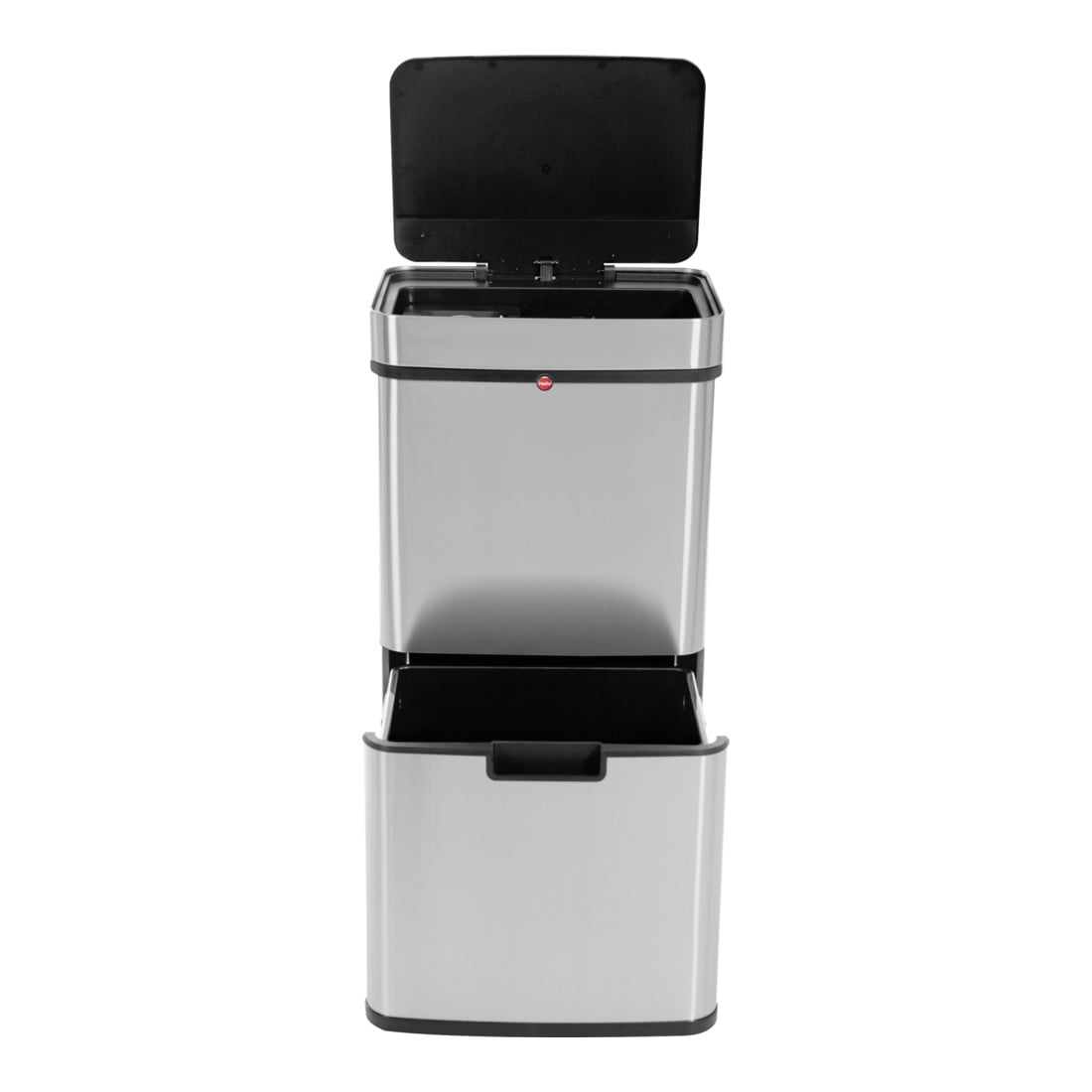 Hailo Öko Vario XL, Design-Sensor-Mülltrenner, 25 + 25 + 4 ltr, Edelstahl Anti-Fingerprint