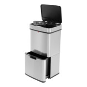 Hailo Öko Vario XL, Design-Sensor-Mülltrenner, 25 + 25 + 4 ltr, Edelstahl Anti-Fingerprint-5